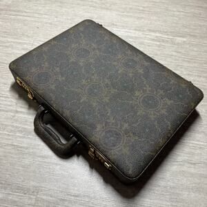 Vintage Hard Shell Briefcase Attache Case 70s/80s Faux Leather Combination Lock
